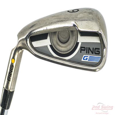 Ping 2016 G Single Iron 6 Iron AWT 2.0 Steel Regular Left Handed Yellow Dot 38.0in