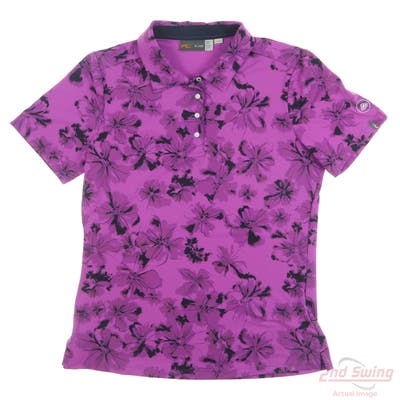 New W/ Logo Womens KJUS Polo Medium M Purple MSRP $100