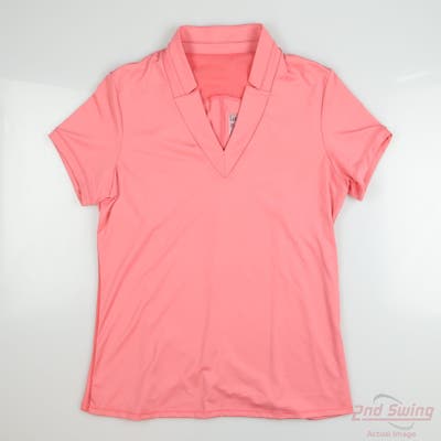 New Womens Lucky In Love Polo Medium M Coral MSRP $70