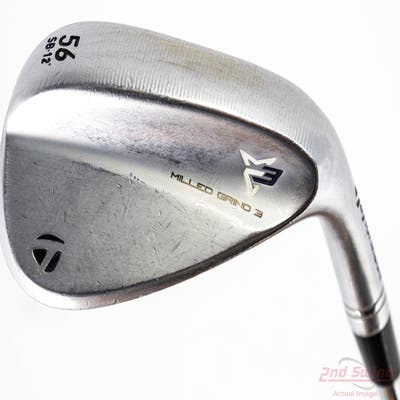 TaylorMade Milled Grind 3 Raw Chrome Wedge Sand SW 56° 12 Deg Bounce SB Project X Rifle 6.5 Steel X-Stiff Right Handed 35.25in
