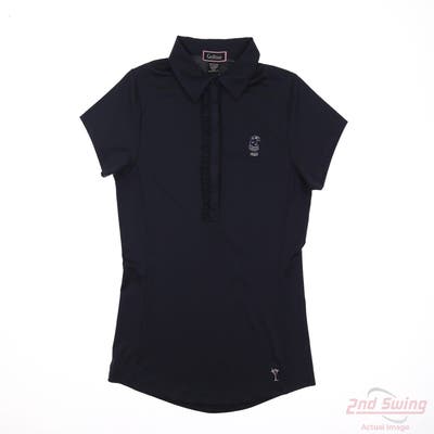 New W/ Logo Womens Golftini Polo X-Small XS Navy Blue MSRP $90