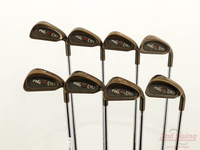 Ping Eye 2 Beryllium Copper Iron Set 3-PW Stock Steel Shaft Steel Stiff Right Handed Red dot +1/4"