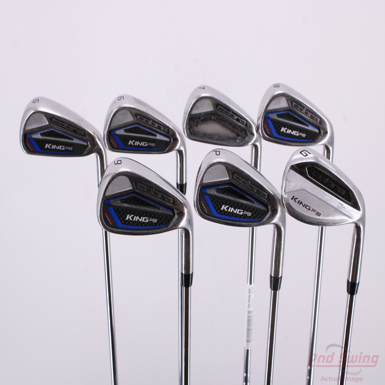 Cobra King F8 One Length Iron Set 5-PW GW Stock Steel Shaft Steel