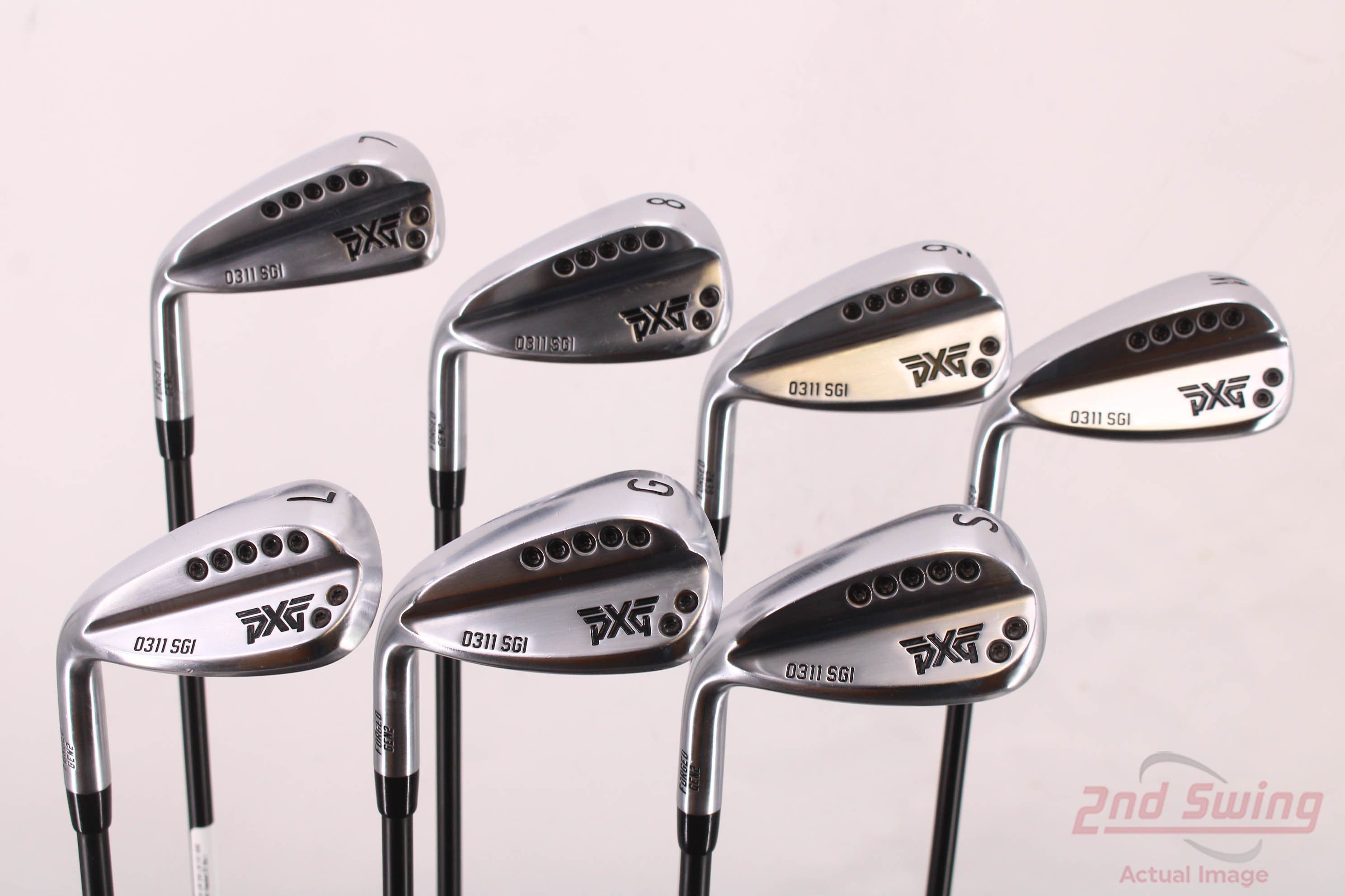 PXG 0311 SGI GEN2 Chrome Iron Set 7-PW GW SW LW FST KBS TGI Tour Graphite Iron Graphite Regular Left Handed 37.0in