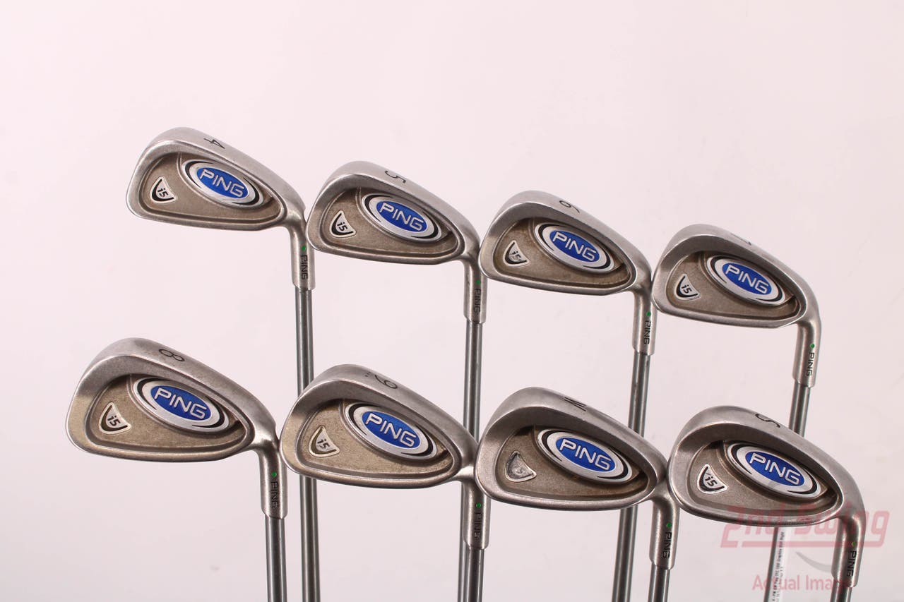 Ping i5 Iron Set 4-PW SW Ping TFC 100I Graphite Stiff Right Handed Green Dot 38.5in