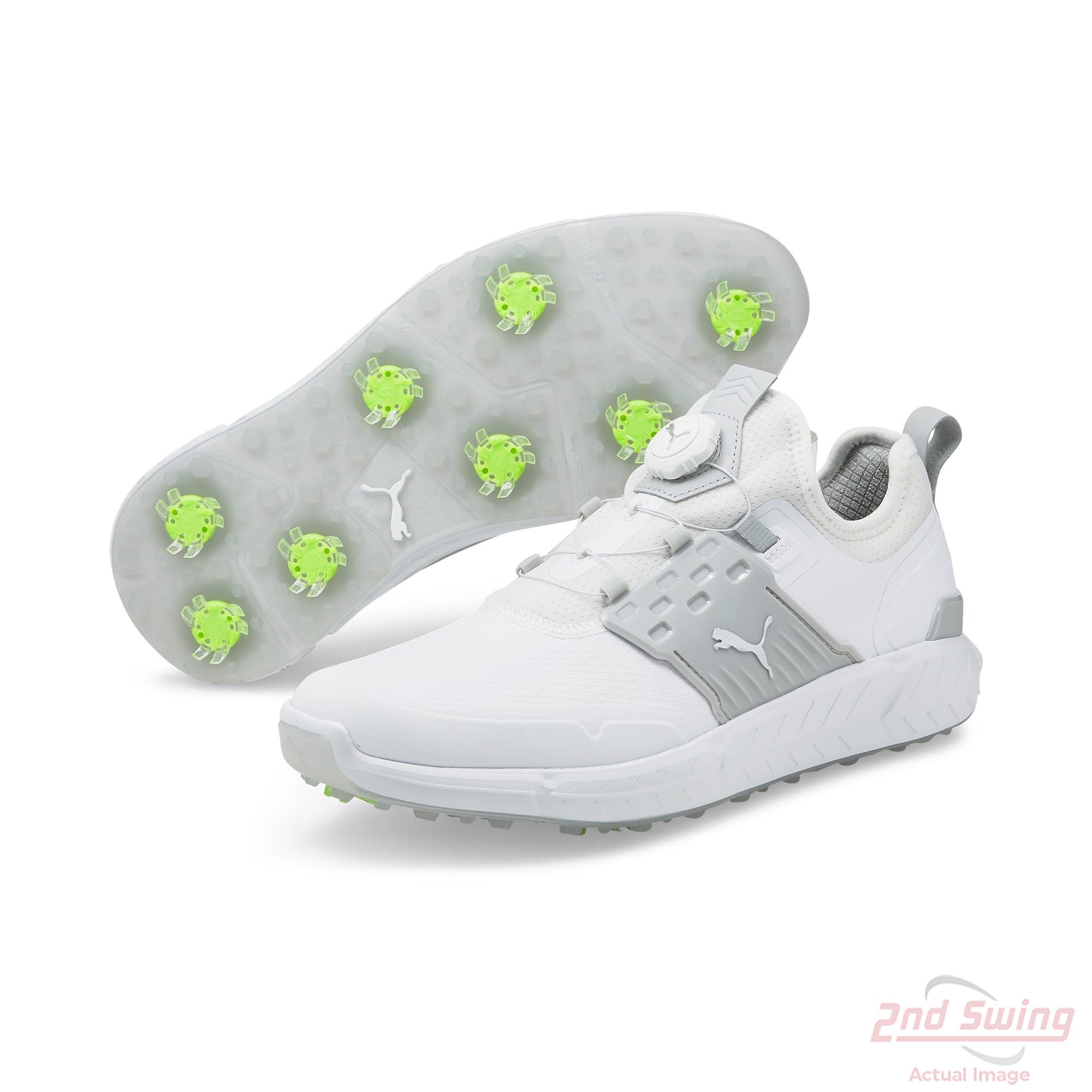 New Mens Golf Shoe Puma IGNITE Articulate Disc Medium 11.5 White/Silver