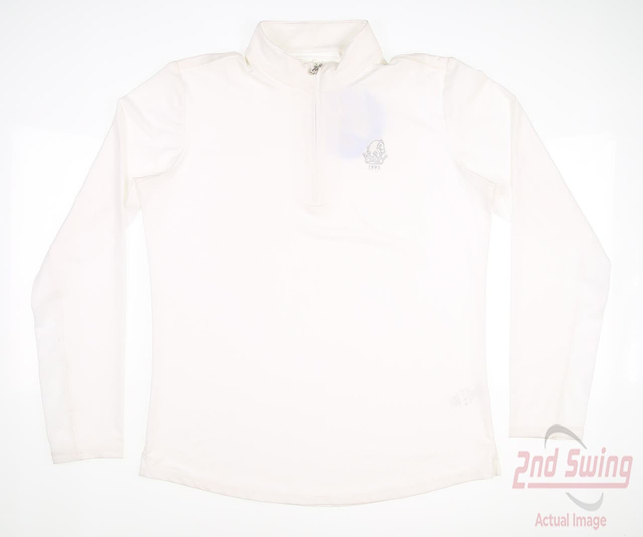New W/ Logo Womens San Soleil 1/4 Zip Golf Pullover Large L White MSRP $90