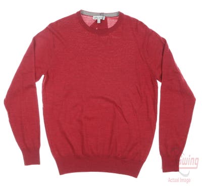 New Mens Peter Millar Golf Sweater Small S Red MSRP $160