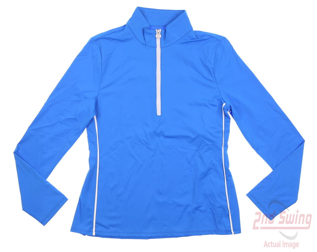 New Womens Kinona Keep It Covered 1/4 Zip Pullover Small S Azure Blue MSRP $124