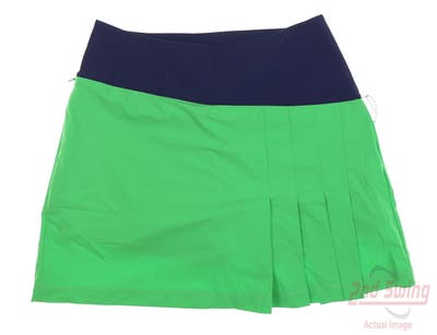 New Womens Kinona Pleated For Play Golf Skort Large L Kelly Green MSRP $129