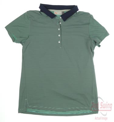 New W/ Logo Womens KJUS Golf Polo Small S Green MSRP $109
