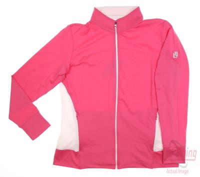 New W/ Logo Womens Footjoy Golf Jacket Large L Pink MSRP $95