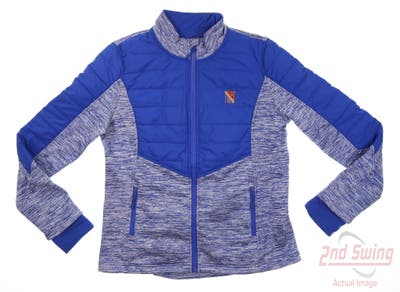 New W/ Logo Womens Level Wear Golf Jacket Large L Blue MSRP $125