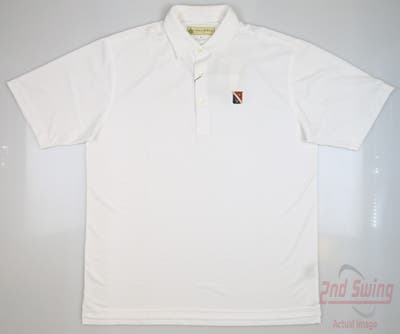 New W/ Logo Mens DONALD ROSS Golf Polo Small S White MSRP $80