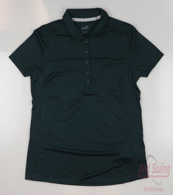 New Womens Puma Gamer Polo Small S Green MSRP $50