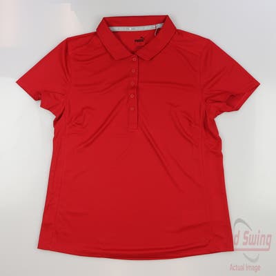 New Womens Puma Gamer Polo Small S Red MSRP $50