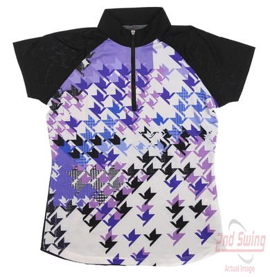New Womens EP NY Golf Polo Small S Purple/Black MSRP $88