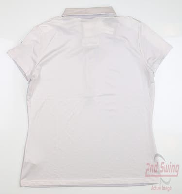 New W/ Logo Womens J. Lindeberg Cicce Golf Polo X-Large XL Light Gray MSRP $85