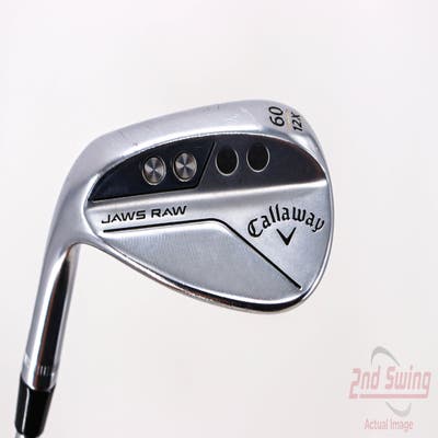 Callaway Jaws Raw Chrome Wedge Lob LW 60° 12 Deg Bounce X Grind Dynamic Gold Tour Issue S400 Steel Stiff Left Handed 36.0in