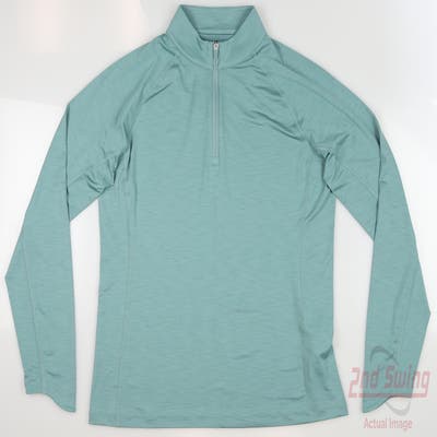 New Womens Puma Youv 1/4 Zip Pullover Small S Adriatic Heather MSRP $65