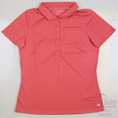 New Womens Puma Rotation Polo Small S Pink MSRP $50