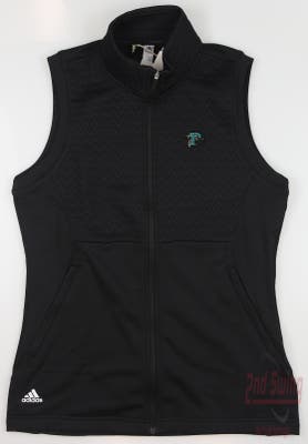 New W/ Logo Womens Adidas Golf Vest Small S Black MSRP $90