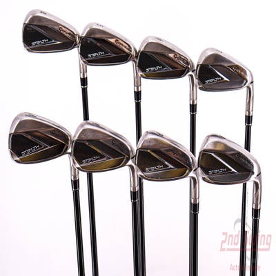TaylorMade Stealth Iron Set 4-PW AW Mitsubishi MMT 105 Graphite Stiff Right Handed 38.5in