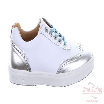 New Womens Golf Shoe Royal Albartross Primrose 8-8.5 White/Silver MSRP $285 10179