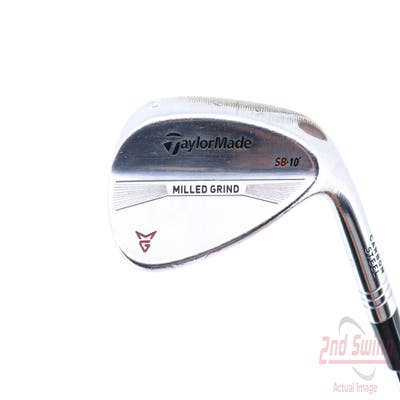 TaylorMade Milled Grind Satin Chrome Wedge Lob LW 60° 10 Deg Bounce SB Stock Steel Shaft Steel Wedge Flex Right Handed 35.0in