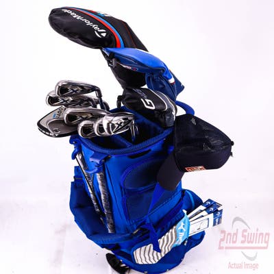 Complete Set of Cobra Adams Callaway Cleveland Odyssey Golf Clubs + Mizuno Stand Bag - Right Hand Regular Flex Steel Shafts w/3 Golf Gloves & Hat
