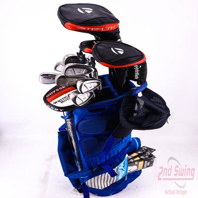 Complete Set of TaylorMade & Odyssey Golf Clubs + Mizuno Stand Bag - Right Hand Regular Flex Graphite Shafts w/3 Golf Gloves & Hat