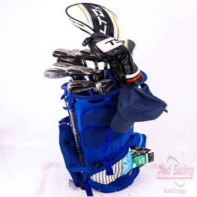 Complete Set of Men's Cobra Cleveland Callaway Ping Golf Clubs + Mizuno Stand Bag - Right Hand Regular Flex Steel Shafts w/3 Golf Gloves & Hat