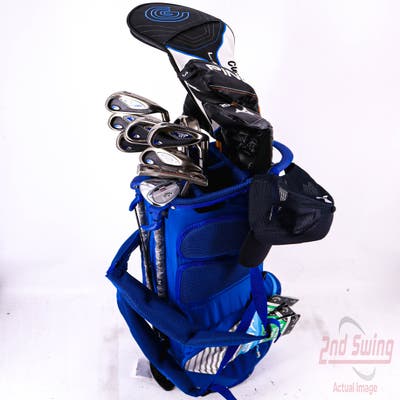 Complete Set of Men's Cleveland Callaway Adams Kirkland Golf Clubs + Mizuno Stand Bag - Right Hand Regular Flex Graphite Shafts