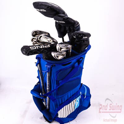Complete Set of Men's Ping Callaway Cleveland TaylorMade Golf Clubs + Mizuno Stand Bag - Right Hand Regular Flex Graphite Shafts