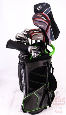 Complete Set of Men's Ping Cleveland Nike Odyssey Golf Clubs + Datrek Stand Bag - Right Hand Regular Flex Steel Shafts