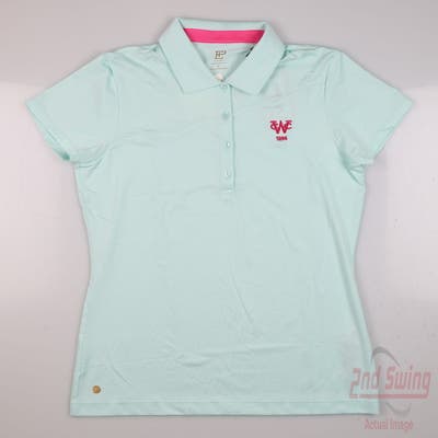 New W/ Logo Womens EP NY Golf Polo Small S Blue MSRP $84