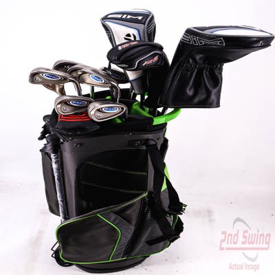 Complete Set of Men's TaylorMade Ping Titleist Odyssey Golf Clubs + Datrek Stand Bag - Right Hand Stiff Flex Steel Shafts