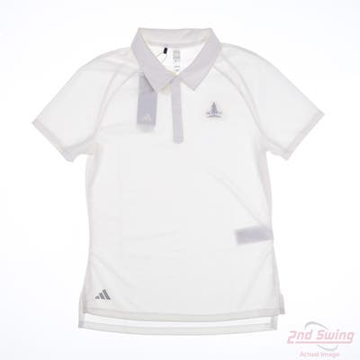 New W/ Logo Womens Adidas Polo Medium M White MSRP $75