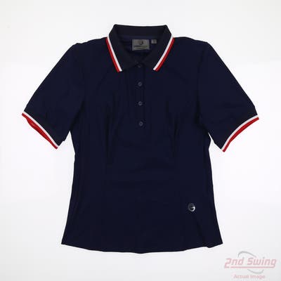 New Womens Foray Golf Polo Large L Navy Blue MSRP $120