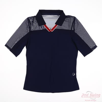 New Womens Foray Golf Polo Small S Navy Blue MSRP $120