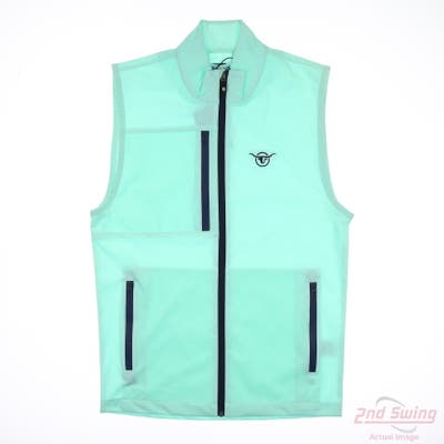 New W/ Logo Footjoy Mens Golf Vest Full Zip Small S Mint Solid MSRP $160