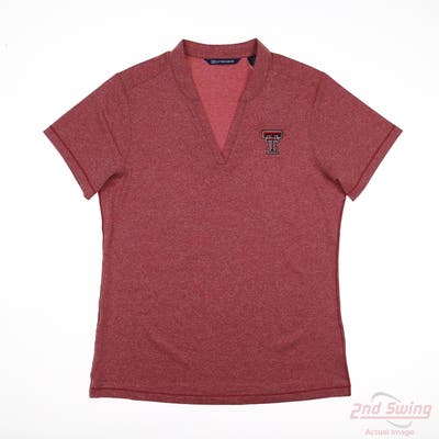 New W/ Logo Womens Cutter & Buck Polo Small S Rose Red MSRP $95