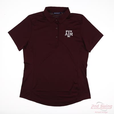 New W/ Logo Womens Cutter & Buck Polo Large L Maroon MSRP $70