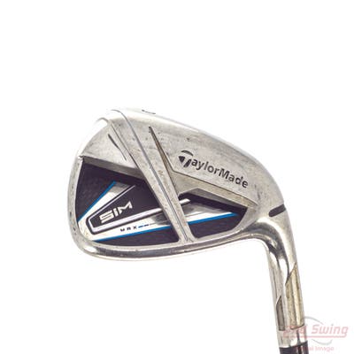 TaylorMade SIM MAX Single Iron Pitching Wedge PW FST KBS MAX 85 Steel Stiff Right Handed 37.75in