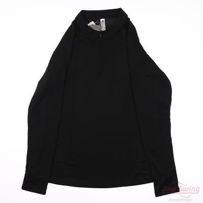 New Womens Adidas Long Sleeve Large L Black MSRP $36