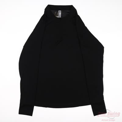 New Womens Adidas Long Sleeve Medium M Black MSRP $36