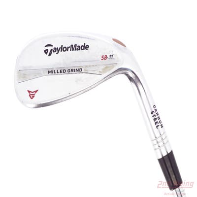 TaylorMade Milled Grind Satin Chrome Wedge Lob LW 58° 11 Deg Bounce SB True Temper Dynamic Gold Steel Wedge Flex Right Handed 35.0in
