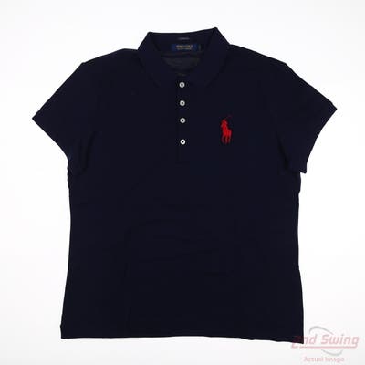 New Womens Ralph Lauren Polo Large L Navy Blue MSRP $100