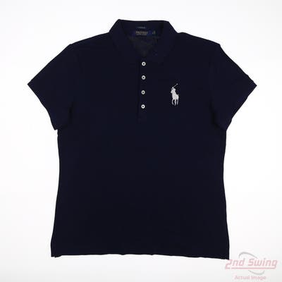 New Womens Ralph Lauren Polo Large L Navy Blue MSRP $100