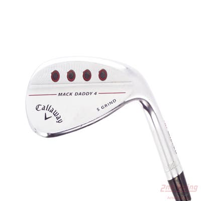 Callaway Mack Daddy 4 Chrome Wedge Sand SW 56° 10 Deg Bounce S Grind Dynamic Gold Tour Issue S200 Steel Stiff Right Handed 35.25in
